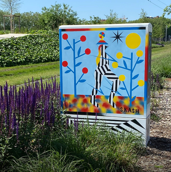 Photo de Valérie-Anne Lahaye — Borne à 110 Quai Saint-Léonard